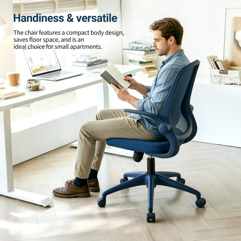 Ergonomic Color Office Chair 350LBS, Home Office, Mesh Back, Integrated Molded Foam, Comfortable Sitting, Flipping Armrest, Fireproof, Rotating, Lifting Multifunctional Chair - Image 20