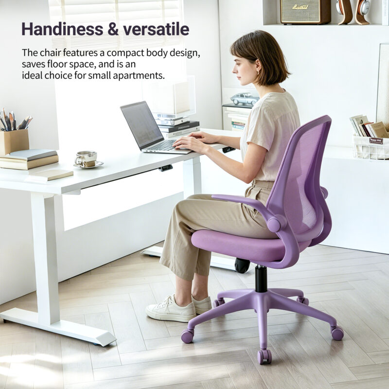 Ergonomic Color Office Chair 350LBS, Home Office, Mesh Back, Integrated Molded Foam, Comfortable Sitting, Flipping Armrest, Fireproof, Rotating, Lifting Multifunctional Chair - Image 3