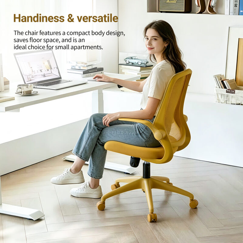 Ergonomic Color Office Chair 350LBS, Home Office, Mesh Back, Integrated Molded Foam, Comfortable Sitting, Flipping Armrest, Fireproof, Rotating, Lifting Multifunctional Chair - Image 13