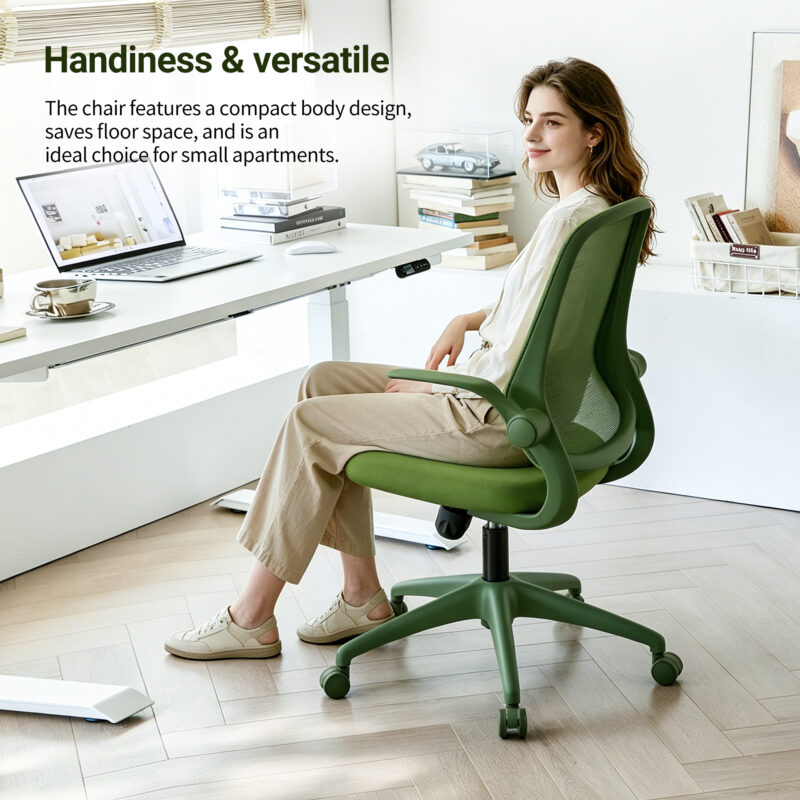 Ergonomic Color Office Chair 350LBS, Home Office, Mesh Back, Integrated Molded Foam, Comfortable Sitting, Flipping Armrest, Fireproof, Rotating, Lifting Multifunctional Chair - Image 30