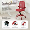 Ergonomic Color Office Chair 350LBS, Home Office, Mesh Back, Integrated Molded Foam, Comfortable Sitting, Flipping Armrest, Fireproof, Rotating, Lifting Multifunctional Chair - Image 14