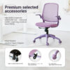 Ergonomic Color Office Chair 350LBS, Home Office, Mesh Back, Integrated Molded Foam, Comfortable Sitting, Flipping Armrest, Fireproof, Rotating, Lifting Multifunctional Chair - Image 2