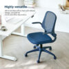 Ergonomic Color Office Chair 350LBS, Home Office, Mesh Back, Integrated Molded Foam, Comfortable Sitting, Flipping Armrest, Fireproof, Rotating, Lifting Multifunctional Chair - Image 24