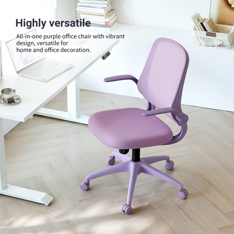 Ergonomic Color Office Chair 350LBS, Home Office, Mesh Back, Integrated Molded Foam, Comfortable Sitting, Flipping Armrest, Fireproof, Rotating, Lifting Multifunctional Chair - Image 4
