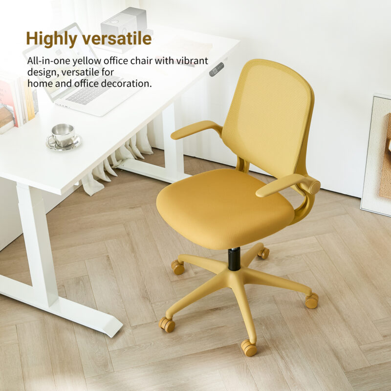 Ergonomic Color Office Chair 350LBS, Home Office, Mesh Back, Integrated Molded Foam, Comfortable Sitting, Flipping Armrest, Fireproof, Rotating, Lifting Multifunctional Chair - Image 11