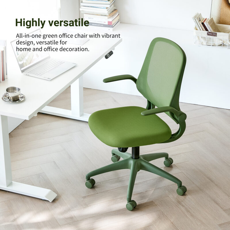 Ergonomic Color Office Chair 350LBS, Home Office, Mesh Back, Integrated Molded Foam, Comfortable Sitting, Flipping Armrest, Fireproof, Rotating, Lifting Multifunctional Chair - Image 29