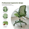 Ergonomic Color Office Chair 350LBS, Home Office, Mesh Back, Integrated Molded Foam, Comfortable Sitting, Flipping Armrest, Fireproof, Rotating, Lifting Multifunctional Chair - Image 26