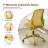 Ergonomic Color Office Chair 350LBS, Home Office, Mesh Back, Integrated Molded Foam, Comfortable Sitting, Flipping Armrest, Fireproof, Rotating, Lifting Multifunctional Chair - Image 10