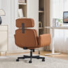 Criss Cross Chair with Adjustable Armrests & Wheels & Headrest, Lounge Vanity Desk Chair with Wide Seat for Cross-Legged Sitting, Swivel Task Office Chairs for Home, Makeup, Gaming, Office - Image 14