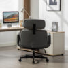 Criss Cross Chair with Adjustable Armrests & Wheels & Headrest, Lounge Vanity Desk Chair with Wide Seat for Cross-Legged Sitting, Swivel Task Office Chairs for Home, Makeup, Gaming, Office - Image 9