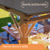 Wooden Garden Gazebo with Metal Roof - Image 5