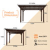 Wooden Garden Gazebo with Metal Roof - Image 2