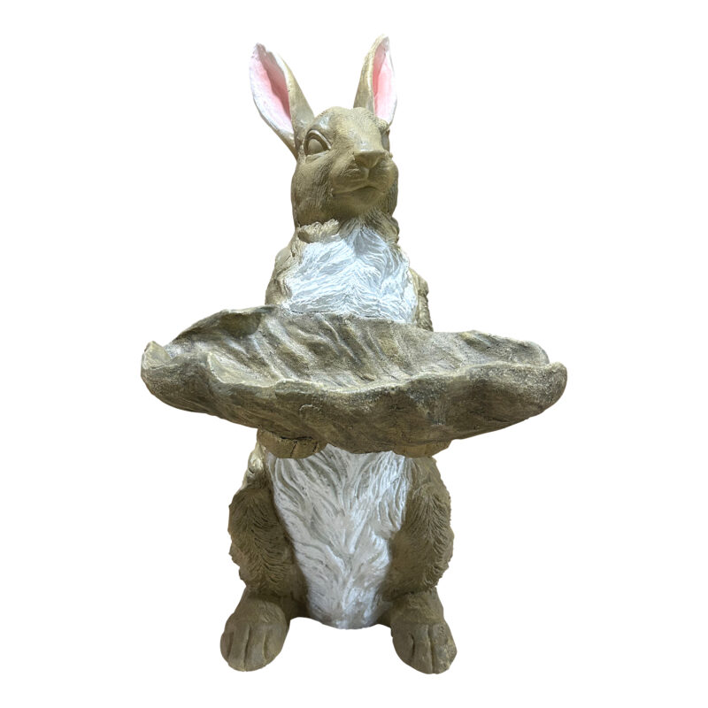 Magnesium Oxide Bunny Statue Holding Decor Hand-Painted Rabbit Sculpture Garden Lawn Ornament - Image 5