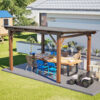 Wooden Garden Gazebo with Metal Roof - Image 13