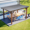 Wooden Garden Gazebo with Metal Roof