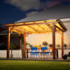 Wooden Garden Gazebo with Metal Roof - Image 12