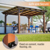 Wooden Garden Gazebo with Metal Roof - Image 9