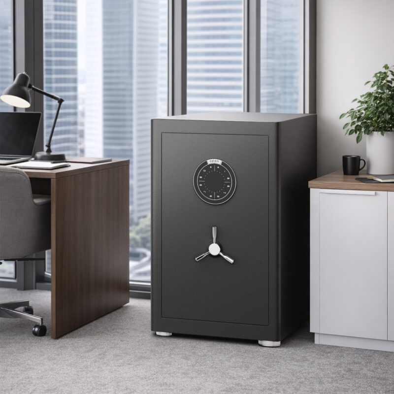 2.0 Cu Ft Home Safe with Fireproof Document Bag, Heavy-Duty Steel Security Safe, Digital Keypad, 3 Unlocking Methods, Dual Alarm & Silent Mode, 2 Adjustable Shelves for Home Office Hotel - Image 12