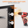 2.0 Cu Ft Home Safe with Fireproof Document Bag, Heavy-Duty Steel Security Safe, Digital Keypad, 3 Unlocking Methods, Dual Alarm & Silent Mode, 2 Adjustable Shelves for Home Office Hotel - Image 5