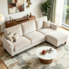 100" L-Shaped Sectional Sofa with Movable Ottoman for Living Room - Image 9