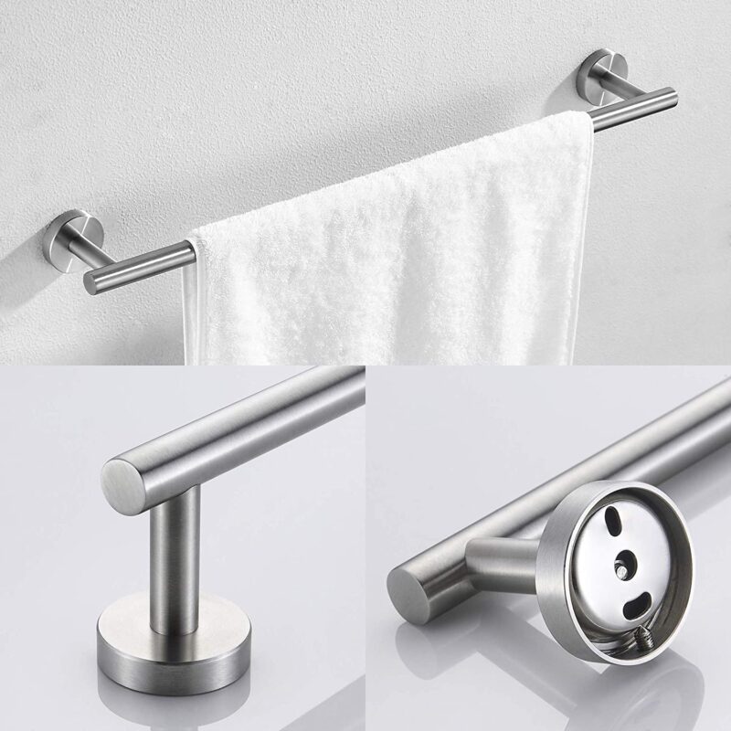 3-Piece Bathroom Hardware Set, SUS304 Matte Black - Image 9