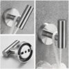 3-Piece Bathroom Hardware Set, SUS304 Matte Black - Image 8