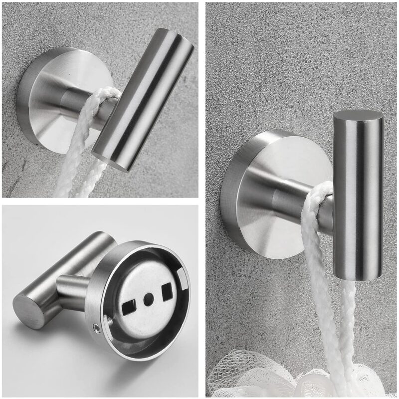 3-Piece Bathroom Hardware Set, SUS304 Matte Black - Image 8