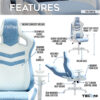Techni Sport TS86 Ergonomic Pastel Gaming Chair - Image 4
