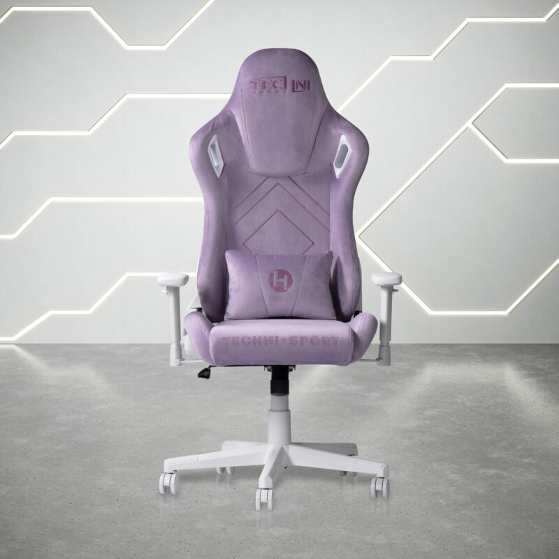 Techni Sport TSF45C Velvet Memory Foam Gaming Chair – Purple - Image 4