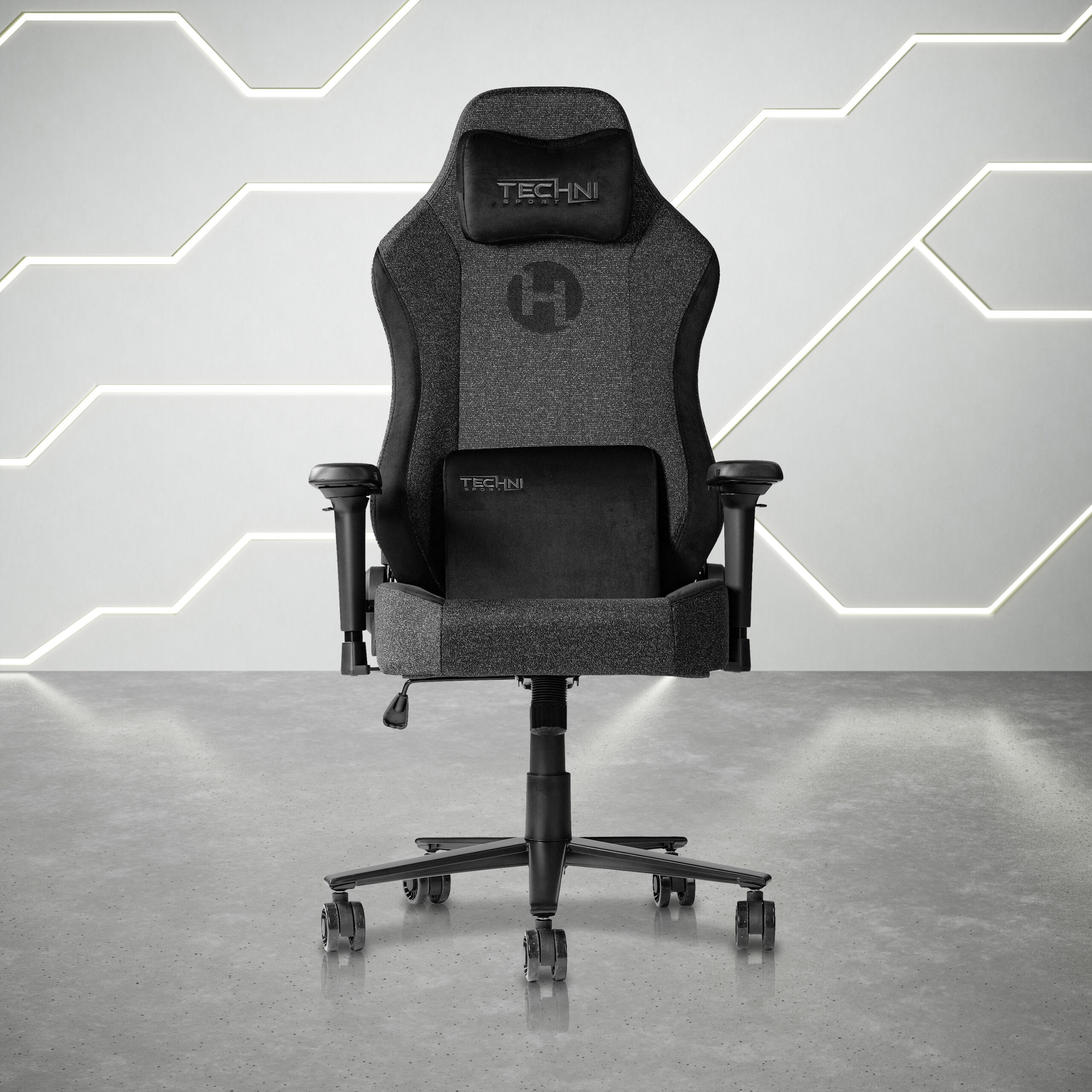 20231023_6eb2a17b3bb581fb1fb48aa6c0ae3566 Techni Sport TSF65C Fabric Memory Foam Gaming Chair – Black - Image 1