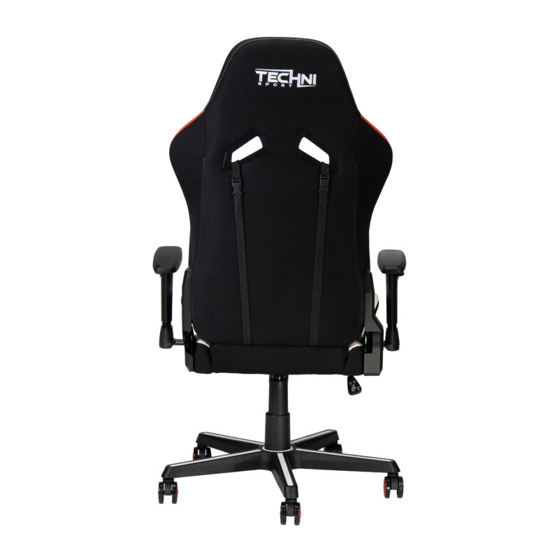Techni Sport TSF72 Echo Gaming Chair - Black with Red & White - Image 8