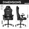 Techni Sport TSF65C Fabric Memory Foam Gaming Chair – Black - Image 4