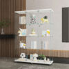 Glass Display Cabinet with 4 Shelves Extra Large, Curio Cabinets for Living Room, Bedroom, Office, Black Floor Standing Glass Bookshelf - Image 3