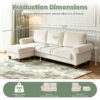 100" L-Shaped Sectional Sofa with Movable Ottoman for Living Room - Image 8