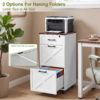 Rustic White Farmhouse 3-Drawer File Cabinet with Wheels – Vertical Rolling Storage for Letter/A4, Printer Stand & Mobile Organizer for Home Office - Image 3