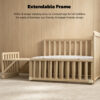 Solid Wood Baby Bassinets Wooden Bedside Bassinet Portable Mini Baby Crib 3 Adjustable Heights With Mattress and Changing Shelf for Newborns - Image 9