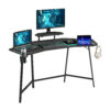 Techni Sport TS98D Gaming Desk with Shelf & Accessory Holders, Black - Image 4