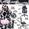 TS85 COW Print LUXX Series Gaming Chair - Image 2