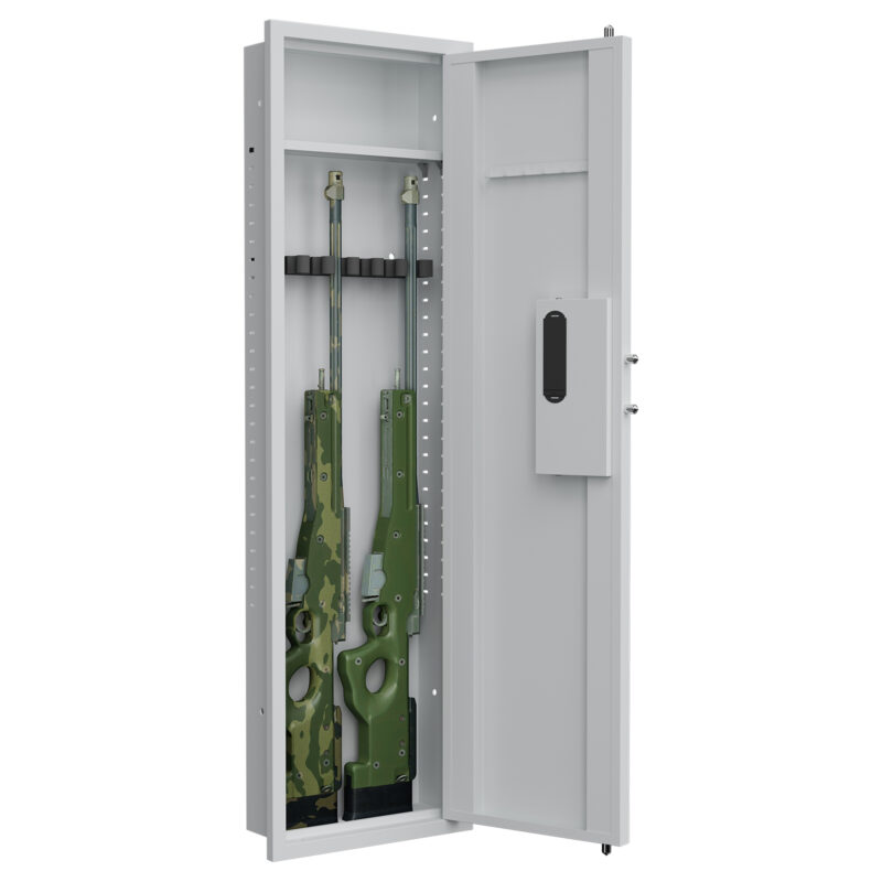 53" Passwod Touch Panel In-Wall Safe,Hidden Wall Gun Safe for Rifles with Adjustable Shelves,Assembled Storage Multifunctional Wall Safe for Firearm and Valuables - Image 15