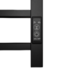 6-Bar Towel Warmer, Wall Mount Black - Image 3