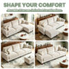 100" L-Shaped Sectional Sofa with Movable Ottoman for Living Room - Image 4
