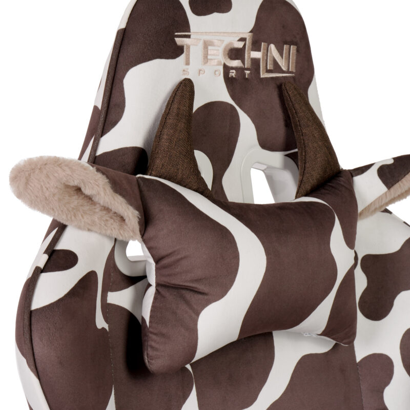 Techni Sport TS85 Brown COW Series Gaming Chair - Image 9
