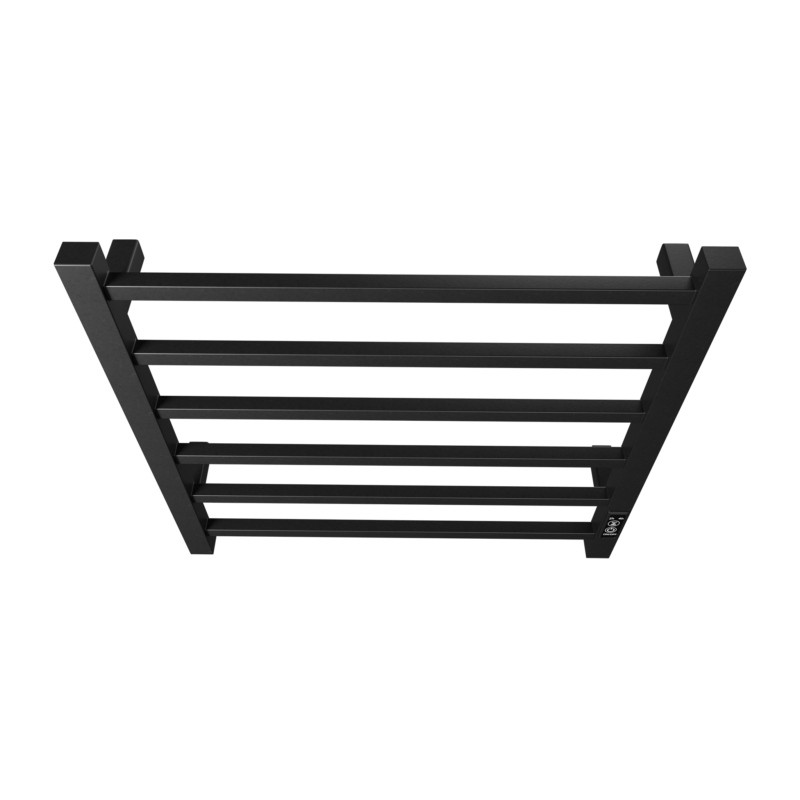 6-Bar Towel Warmer, Wall Mount Black - Image 7