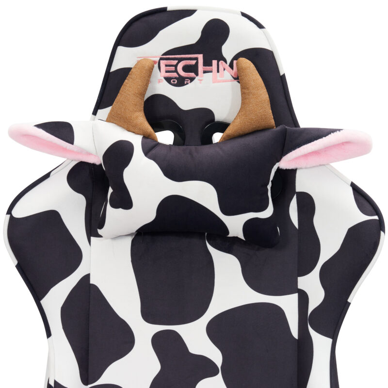TS85 COW Print LUXX Series Gaming Chair - Image 5
