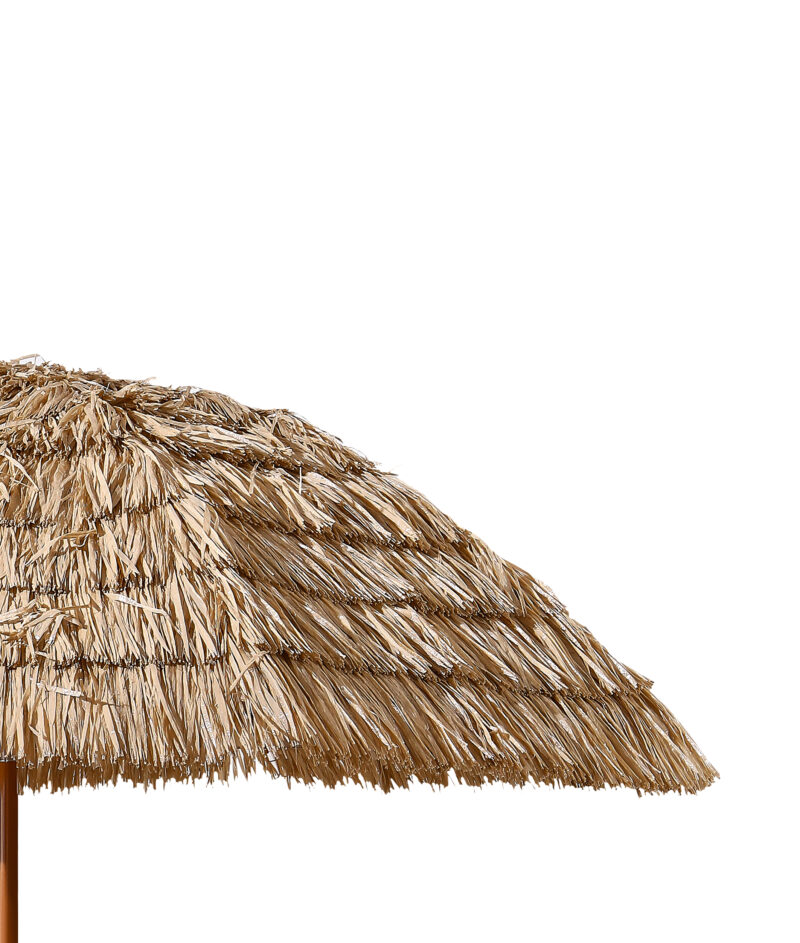 8ft Thatch Tiki Patio Umbrella, Brown - Image 8