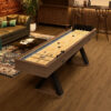 9FT Shuffleboard Table,2-in-1 Shuffleboard & Bowling Combo Game Set with LED Light Rail,Modern Style for Home & Game Room - Image 5