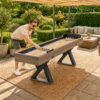9FT Shuffleboard Table,2-in-1 Shuffleboard & Bowling Combo Game Set with LED Light Rail,Modern Style for Home & Game Room - Image 3