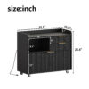 Mobile Office File Cabinet with Charging Station & Multi Drawers, Open Storage Compartment, for Home & Office Use - Image 9