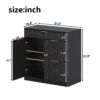 Freestanding Office File Cabinet with Built-in Tabletop Charging Station, Large Drawers, Cabinet Doors & Adjustable Inner Shelves, Multipurpose Storage Cabinet for Home & Office - Image 13
