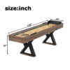 9FT Shuffleboard Table,2-in-1 Shuffleboard & Bowling Combo Game Set with LED Light Rail,Modern Style for Home & Game Room - Image 9
